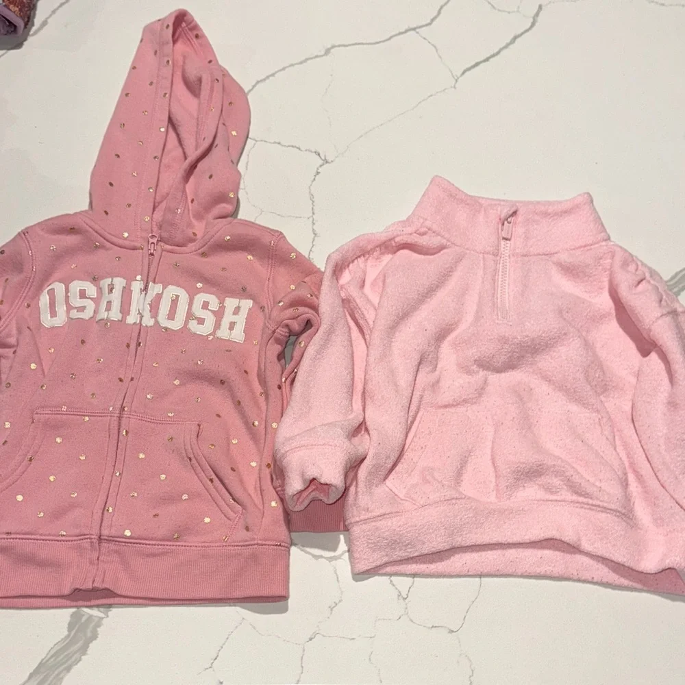 Two Girls Toddler Pink Sweatshirts 3T